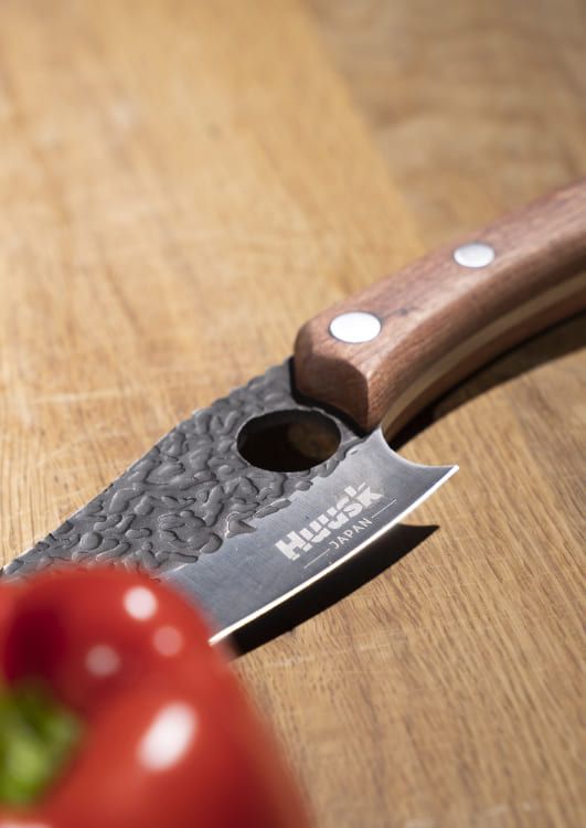 Mango de madera de roble del cuchillo Huusk